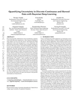 Quantifying Uncertainty in Discrete-Continuous and Skewed Data with
  Bayesian Deep Learning