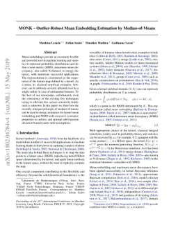 MONK -- Outlier-Robust Mean Embedding Estimation by Median-of-Means
