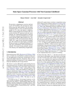 State Space Gaussian Processes with Non-Gaussian Likelihood