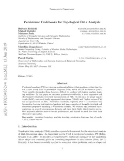 Persistence Codebooks for Topological Data Analysis