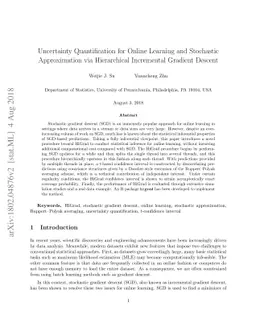HiGrad: Uncertainty Quantification for Online Learning and Stochastic Approximation