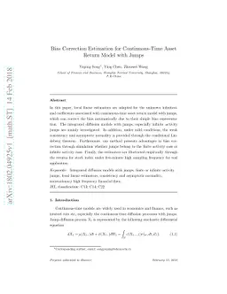 Bias Correction Estimation for Continuous-Time Asset Return Model with
  Jumps