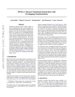 DVAE++: Discrete Variational Autoencoders with Overlapping
  Transformations