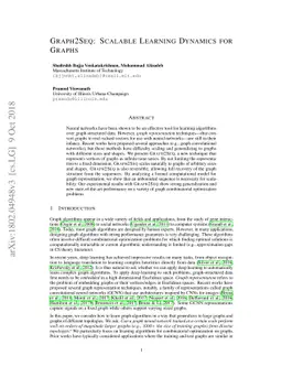 Graph2Seq: Scalable Learning Dynamics for Graphs