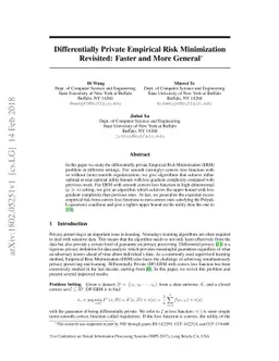 Differentially Private Empirical Risk Minimization Revisited: Faster and
  More General