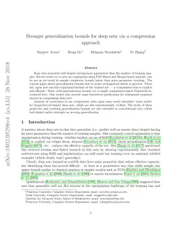 Stronger generalization bounds for deep nets via a compression approach