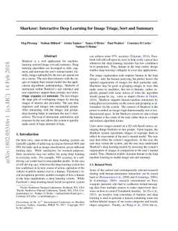 Sharkzor: Interactive Deep Learning for Image Triage, Sort and Summary