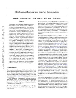 Reinforcement Learning from Imperfect Demonstrations