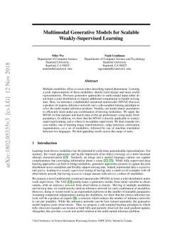 Multimodal Generative Models for Scalable Weakly-Supervised Learning