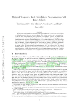 Optimal Transport: Fast Probabilistic Approximation with Exact Solvers