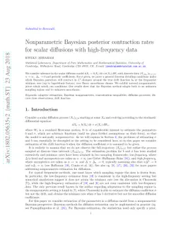 Nonparametric Bayesian posterior contraction rates for scalar diffusions
  with high-frequency data