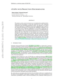 cGANs with Projection Discriminator