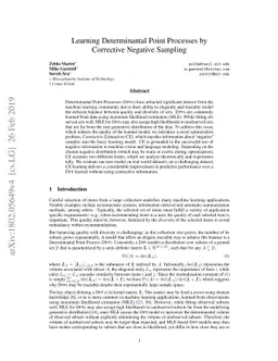 Learning Determinantal Point Processes by Corrective Negative Sampling