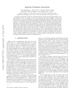 Quantum Variational Autoencoder