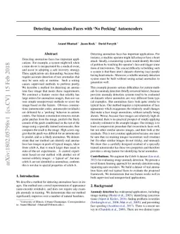 Detecting Anomalous Faces with Ño Peeking' Autoencoders