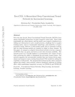 Tree-CNN: A Hierarchical Deep Convolutional Neural Network for
  Incremental Learning