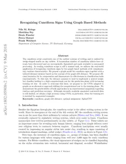 Recognizing Cuneiform Signs Using Graph Based Methods