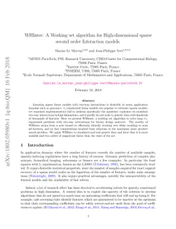 WHInter: A Working set algorithm for High-dimensional sparse second
  order Interaction models