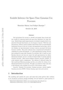 Scalable Inference for Space-Time Gaussian Cox Processes