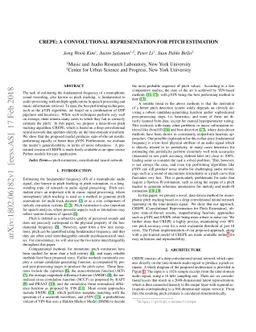 CREPE: A Convolutional Representation for Pitch Estimation