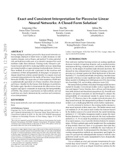 Exact and Consistent Interpretation for Piecewise Linear Neural
  Networks: A Closed Form Solution