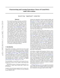 Characterizing and Learning Equivalence Classes of Causal DAGs under
  Interventions
