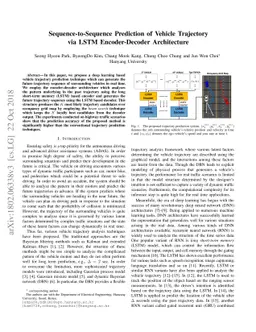 Sequence-to-Sequence Prediction of Vehicle Trajectory via LSTM
  Encoder-Decoder Architecture