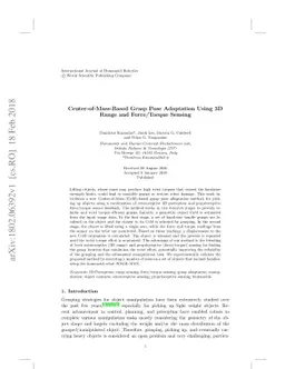 Center-of-Mass-Based Grasp Pose Adaptation Using 3D Range and
  Force/Torque Sensing