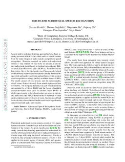 End-to-end Audiovisual Speech Recognition