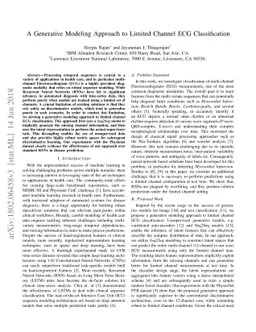 A Generative Modeling Approach to Limited Channel ECG Classification