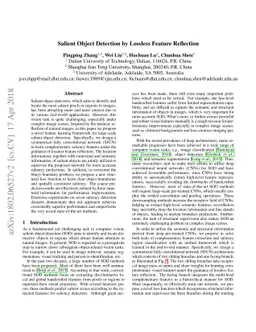 Salient Object Detection by Lossless Feature Reflection