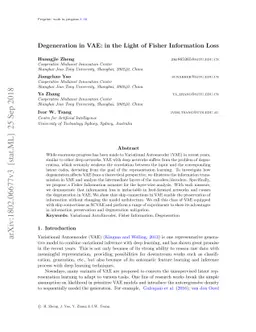 Degeneration in VAE: in the Light of Fisher Information Loss