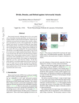 Divide, Denoise, and Defend against Adversarial Attacks