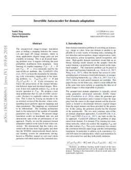 Invertible Autoencoder for domain adaptation