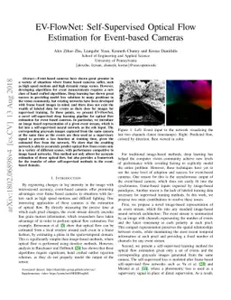 EV-FlowNet: Self-Supervised Optical Flow Estimation for Event-based
  Cameras