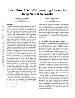 DeepThin: A Self-Compressing Library for Deep Neural Networks