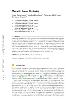 Memetic Graph Clustering