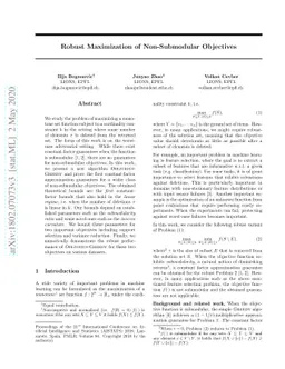 Robust Maximization of Non-Submodular Objectives