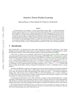 Attentive Tensor Product Learning