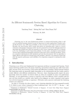 An Efficient Semismooth Newton Based Algorithm for Convex Clustering