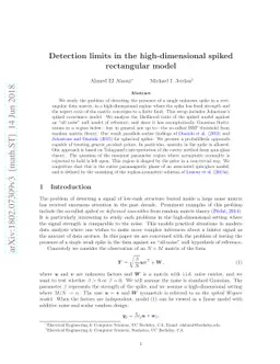 Detection limits in the high-dimensional spiked rectangular model