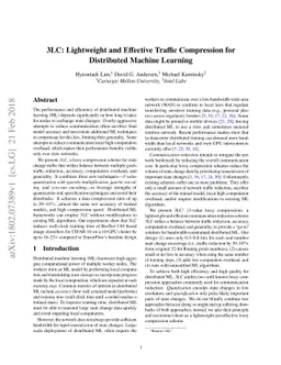 3LC: Lightweight and Effective Traffic Compression for Distributed
  Machine Learning