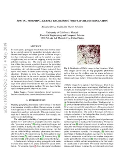 Spatial Morphing Kernel Regression For Feature Interpolation