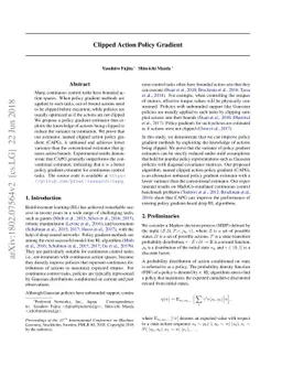 Clipped Action Policy Gradient