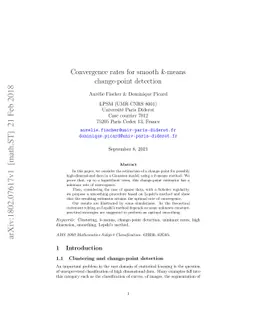 Convergence rates for smooth k-means change-point detection