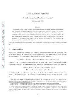 About Kendall's regression