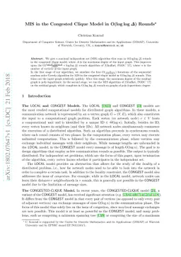 MIS in the Congested Clique Model in $O(\log \log Δ)$ Rounds