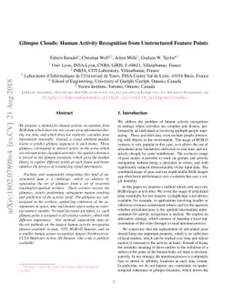 Glimpse Clouds: Human Activity Recognition from Unstructured Feature
  Points