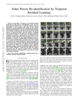 Video Person Re-identification by Temporal Residual Learning