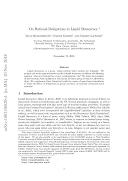 On Rational Delegations in Liquid Democracy